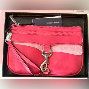 Rebecca Minkoff Vibrant Pink Wristlet NWT